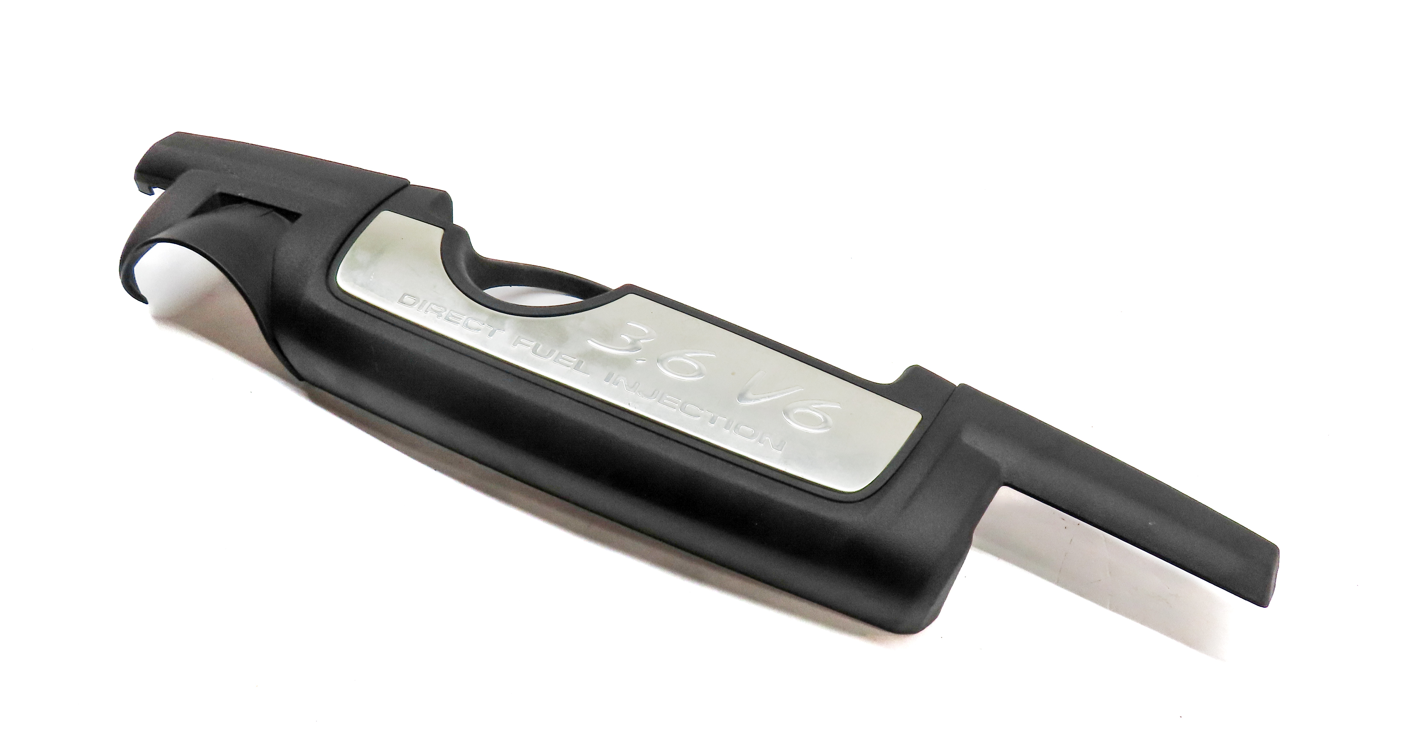 2014 PORSCHE CAYENNE (958) 3.6L VR6 ENGINE FRONT COVER TRIM (BLACK / SILVER) — exact item pictured